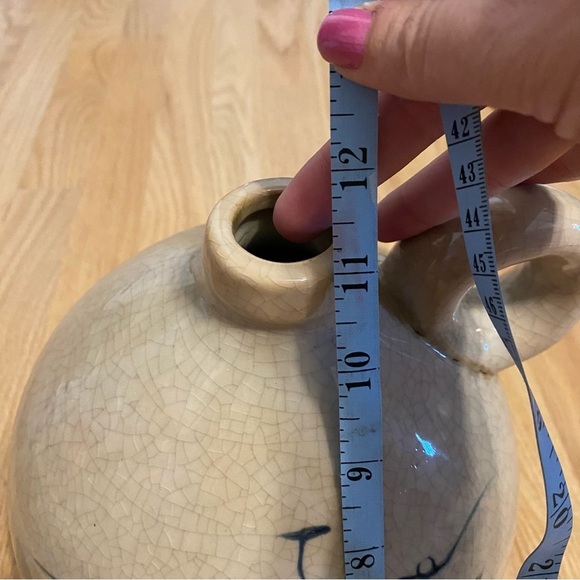 Vintage stoneware wine Oil Italian Empty Jug Pottery unique grapes numbered Vase - Picture 6 of 6